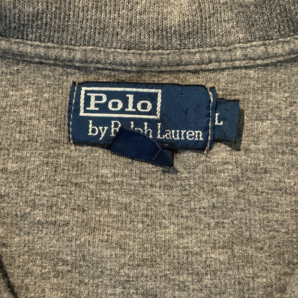 Polo Ralph Lauren Estate 1/4 Zip Pullover Dark Gray Long Sleeve Mens Size Large - Picture 4 of 6